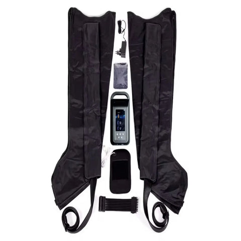 Bottes de pressothérapie 8 chambres avec contrôleur, câbles et accessoires