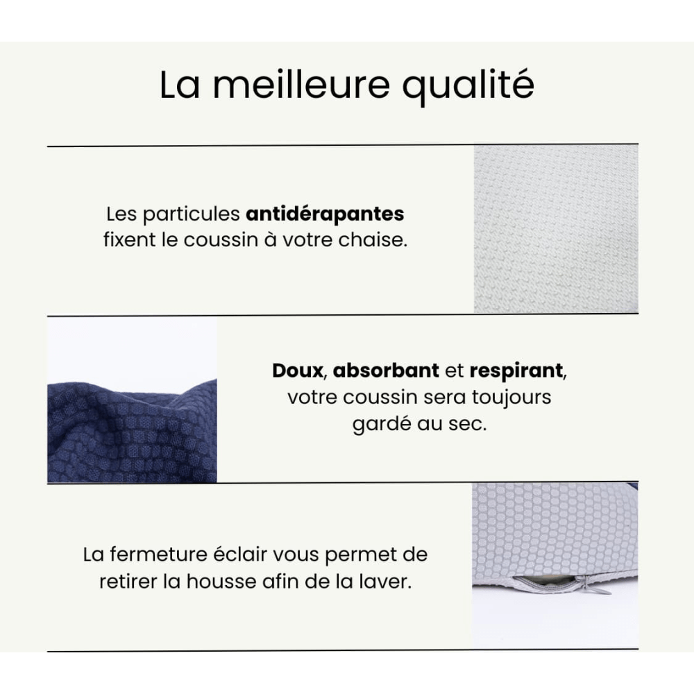 Coussin Orthopédique Fessier - Soulagement immédiat du mal de dos