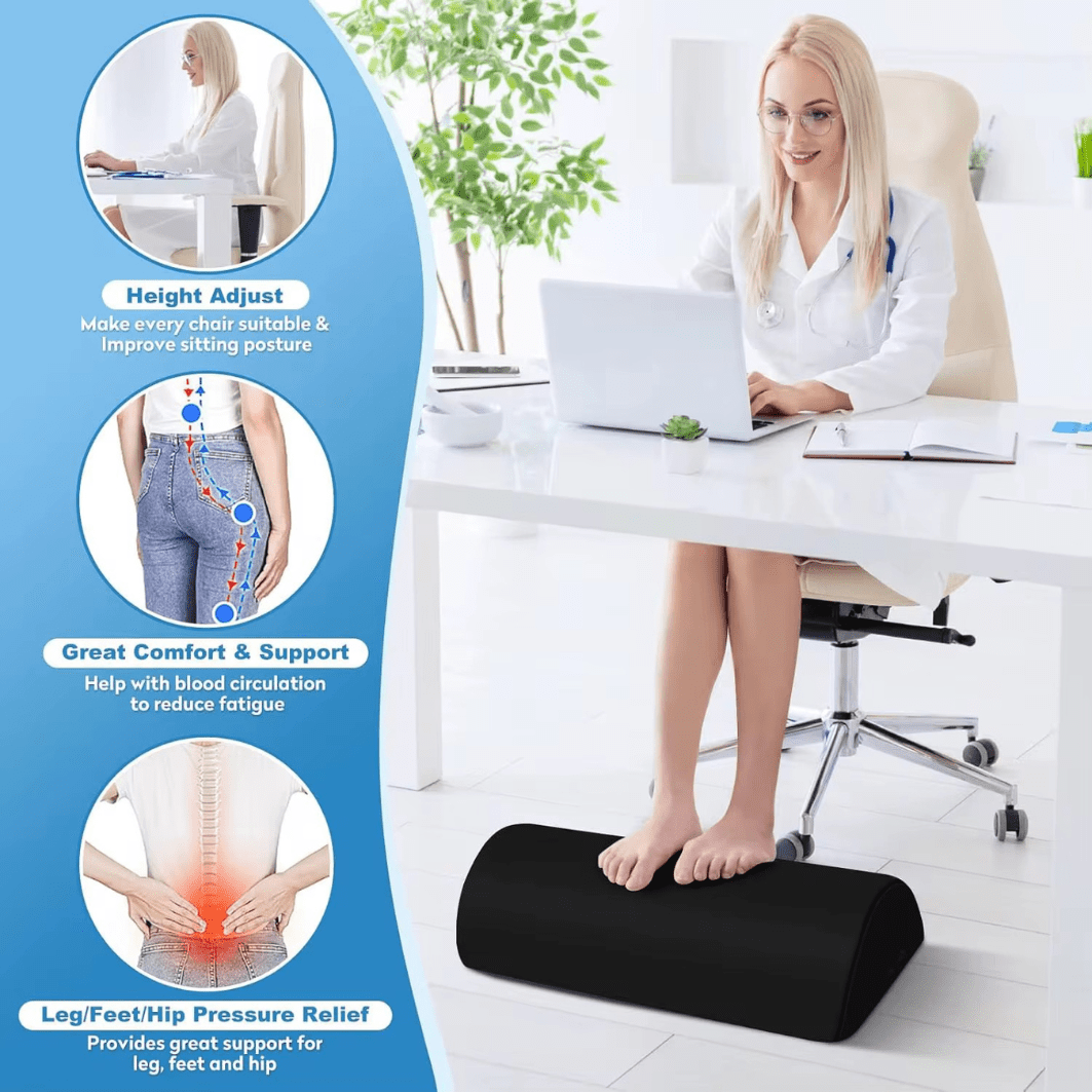 Repose-Pieds Ergonomique en Mousse Dur – Confort & Posture Améliorée