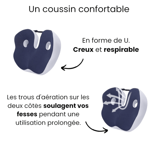 Coussin orthopédique fessier : lequel choisir en cas de douleur au coccyx ou sciatique ?