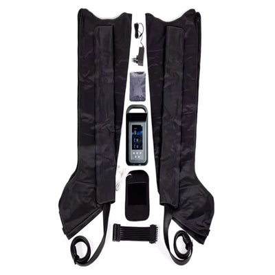 Bottes de pressothérapie 8 chambres avec contrôleur, câbles et accessoires