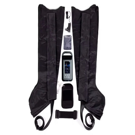 Bottes de pressothérapie 8 chambres avec contrôleur, câbles et accessoires