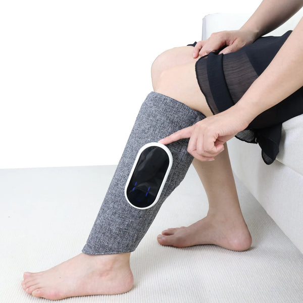 Jambière de compression chauffante utilisée sur le mollet