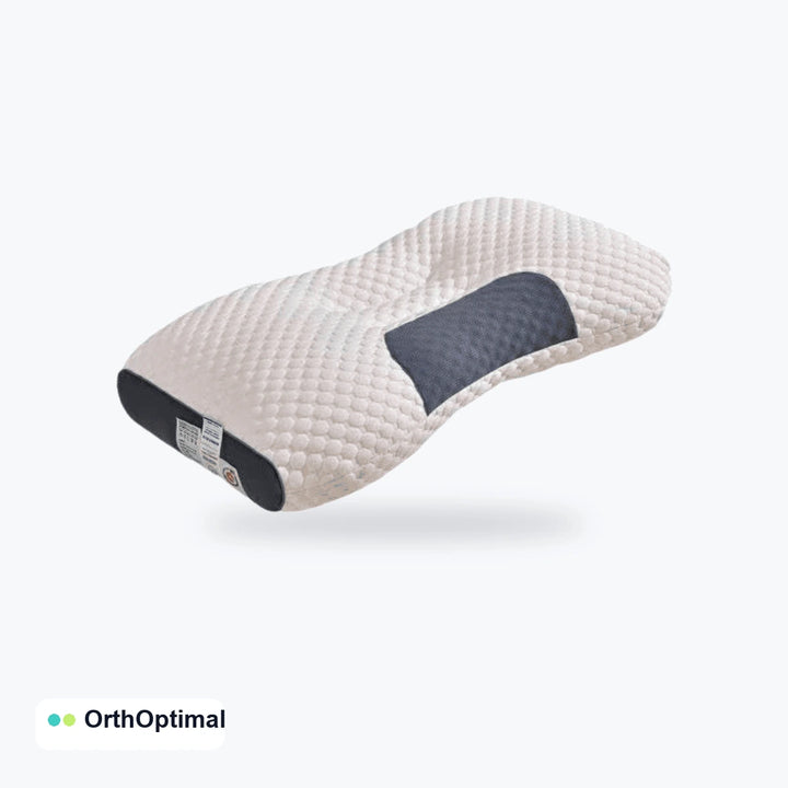 Oreiller ergonomique cervical blanc à mémoire de forme Orthoptimal